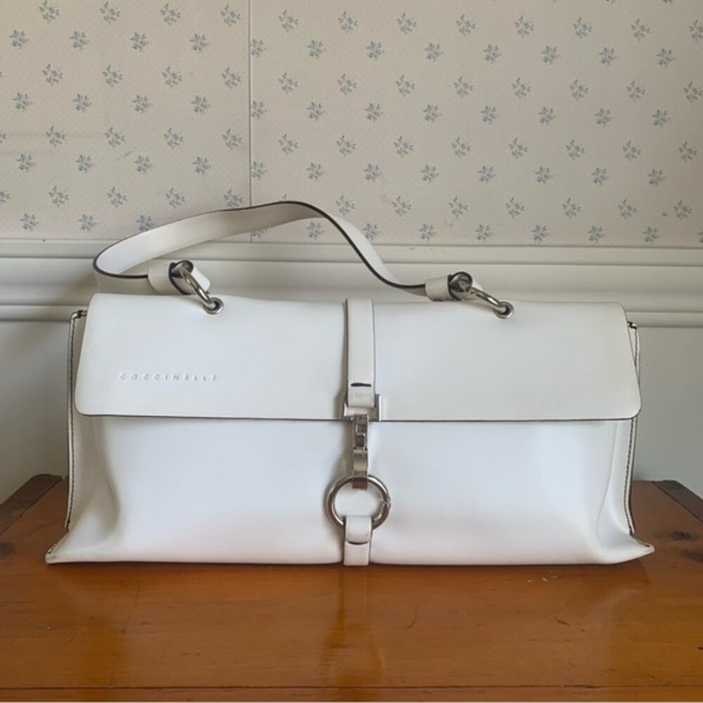 Vintage Y2K Designer Coccinelle Leather Shoulder Bag Made in Italy